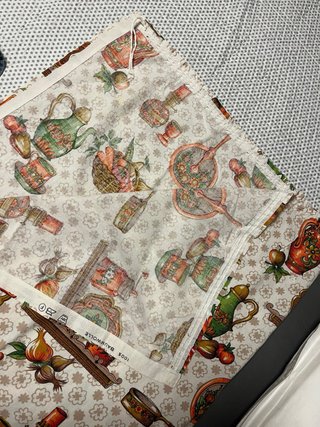 Cortina cocina estampado vintage