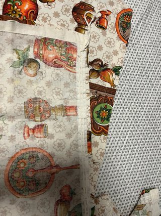 Cortina cocina estampado vintage