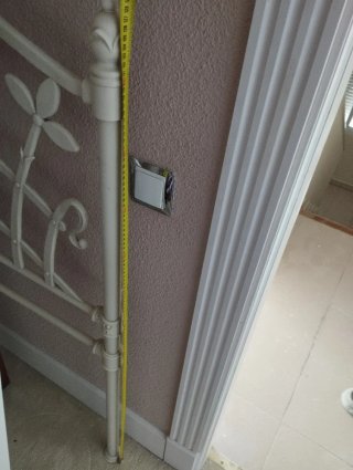 Cabecero de forja para cama de 90 blanco beige