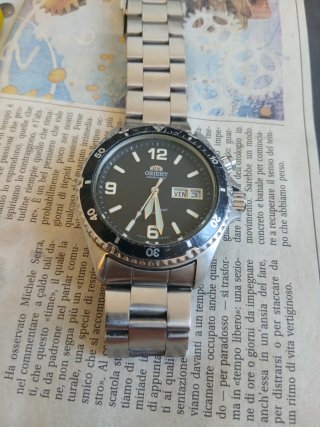 Orologio Orient Uomo Nero Argento