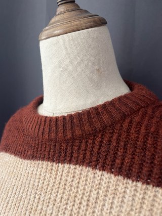 Jersey rayas Stradivarius beige y marrón