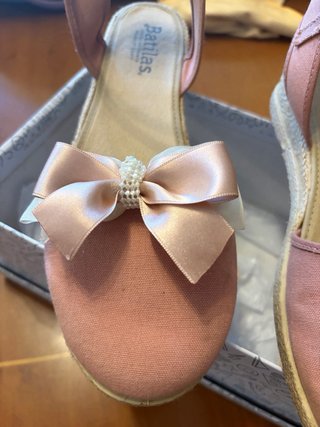 Sandalias esparto Batilas rosas lazo