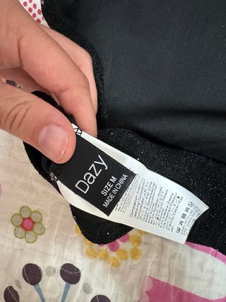 2 Tops Brillantes Negro/Plata Talla Única