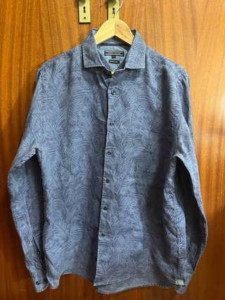 Camisa Tommy Hilfiger Talla L Estampada Lino
