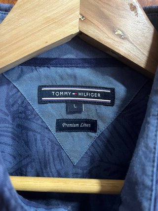 Camisa Tommy Hilfiger Talla L Estampada Lino