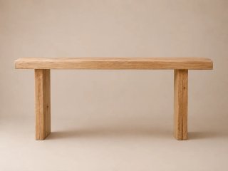 Banco madera maciza 140cm hecho a mano