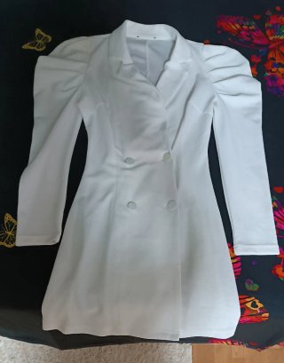 Vestido blanco manga larga