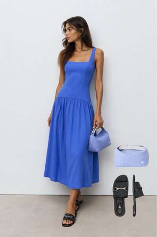 Bolso Benetton azul pequeño