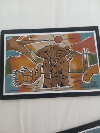 Coppia di Quadretti di Sabbia Colorata