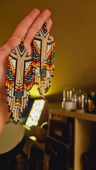 Pendientes largos boho artesanales