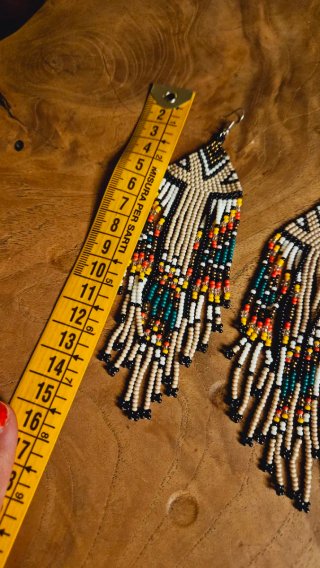Pendientes largos boho artesanales