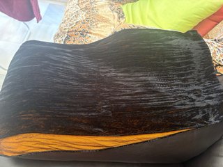 Bufanda terciopelo negro y dorado para mujer