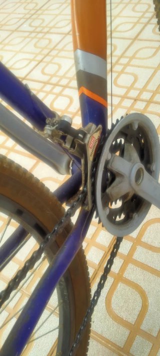 Bicicleta Montaña Naranja y Azul