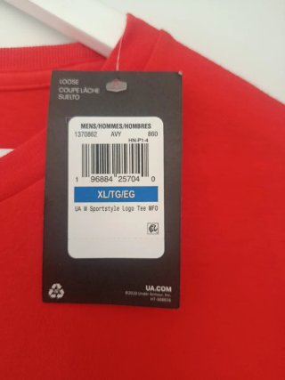 Camiseta Under Armour Roja Talla L
