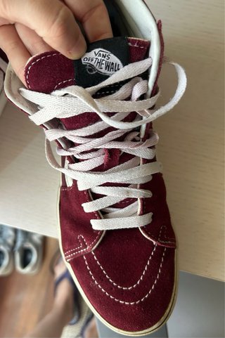 Zapatillas Vans Sk8-Hi Plataforma Granate