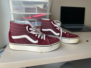 Zapatillas Vans Sk8-Hi Plataforma Granate
