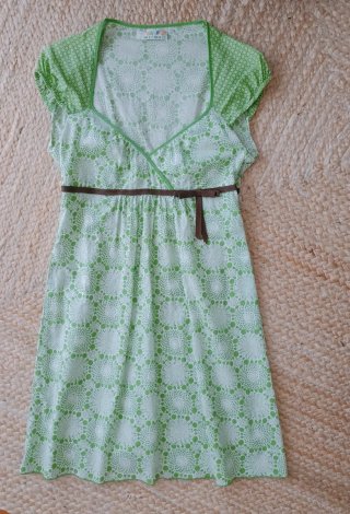 Vestido verde estampado