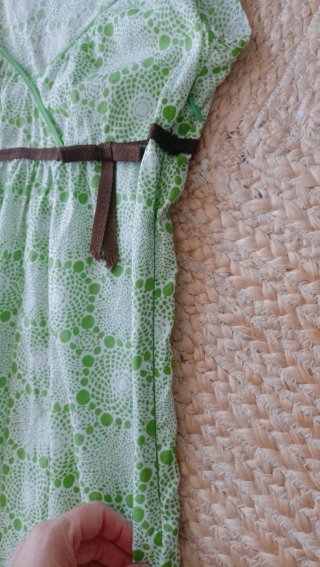 Vestido verde estampado