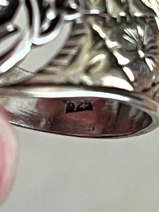 Anillo Plata 925 con Piedra Roja
