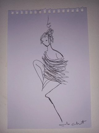 Dibujo se mujer a pilot.