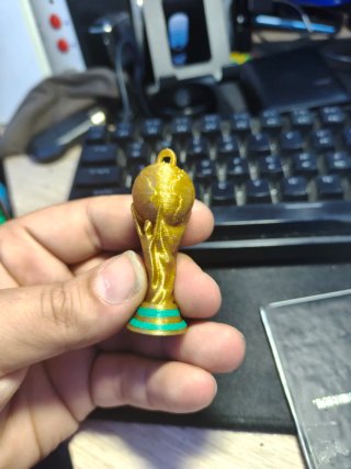 Llavero Copa del Mundo Dorada