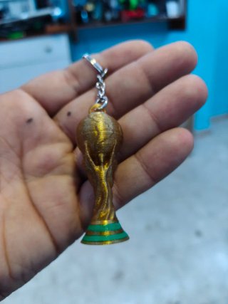 Llavero Copa del Mundo Dorada