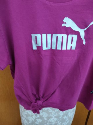 Camiseta Puma Rosa y Plateada