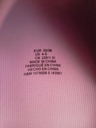 Chanclas H&M Mujer Niña Moradas Talla 35-36