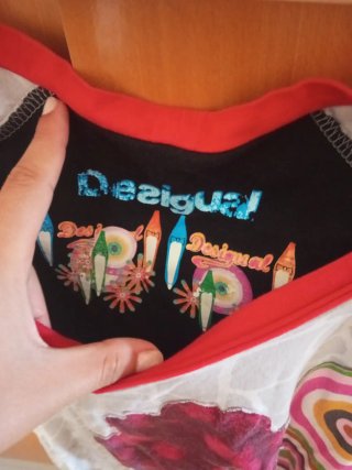 Camiseta Desigual Vintage Gris Multicolor