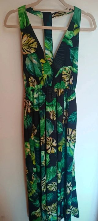 Vestito lungo fantasia tropicale