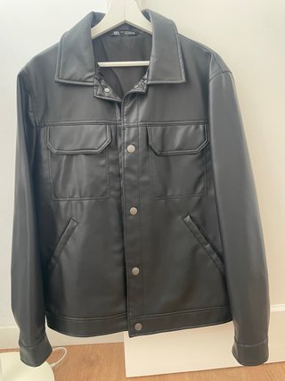 Chaqueta Polipiel Zara Negra