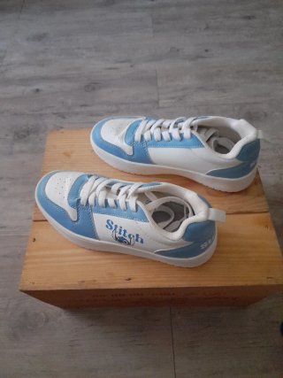 Zapatillas Stitch Azul y Blanco Talla 37