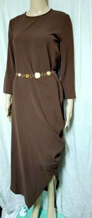 Abito Zara marrone con cintura