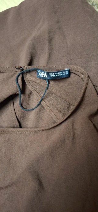 Abito Zara marrone con cintura