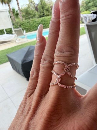 Anillo Rabat Oro Rosa y Brillantes
