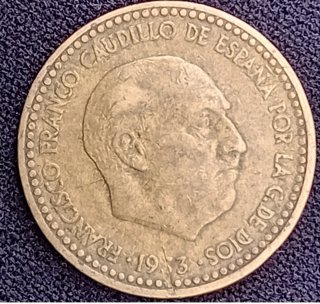 Moneda Antigua una peseta 1953