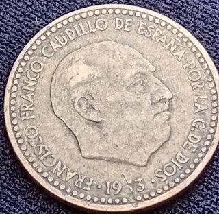 Moneda Antigua una peseta 1953
