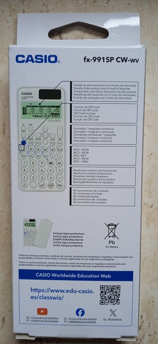 Calculadora Casio FX-991SPCW Casi Nueva-quasi nova