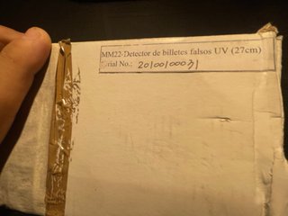Detector Billetes Falsos UV 27cm MM22