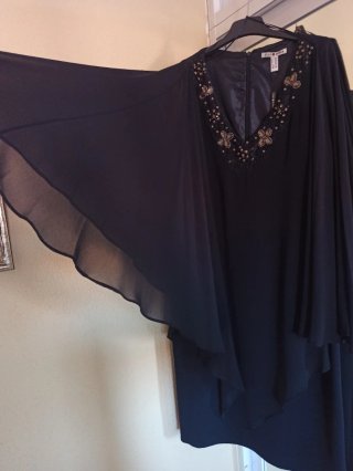 Vestido PUNTO ROMA T-44 Negro