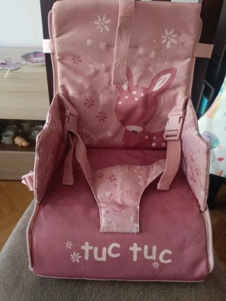 Trona portátil Tuc Tuc rosa con estampado