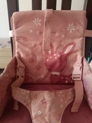 Trona portátil Tuc Tuc rosa con estampado