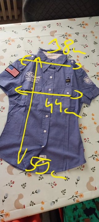 Camicia Blauer donna con patch USA