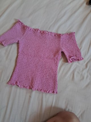 Camiseta rosa elástica talla XS