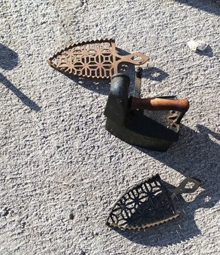 Planchas de carbón antiguas