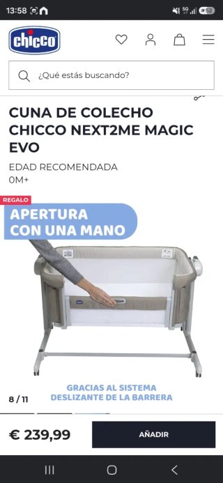 Culla ad altalena Chicco Next2Me Magic EVO