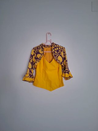 Traje de flamenca volantes lunares