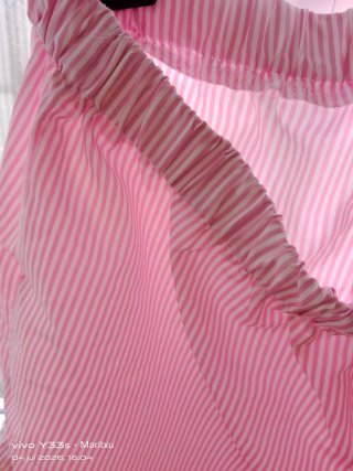 Pantalón corto rayas rosa y blanco Talla L