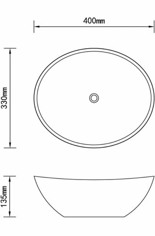 Lavandino Bagno Appoggio VidaXL Ceramica Bianco