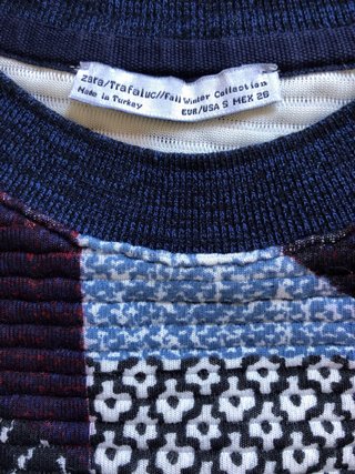 Sudadera Patchwork Multicolor (talla S)